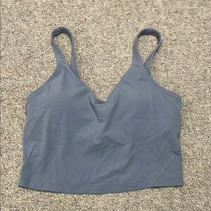 lululemon athletica gray cropped tank top
